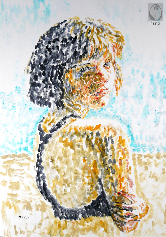oil on paper - olio su carta di Piro